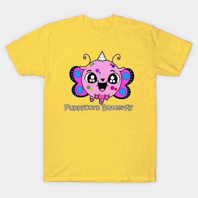 Puppycorn Butterfly T-Shirt by garciajey